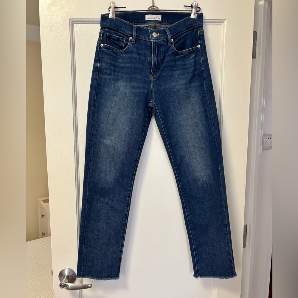 LOFT Blue Straight Leg Jeans Classic Style